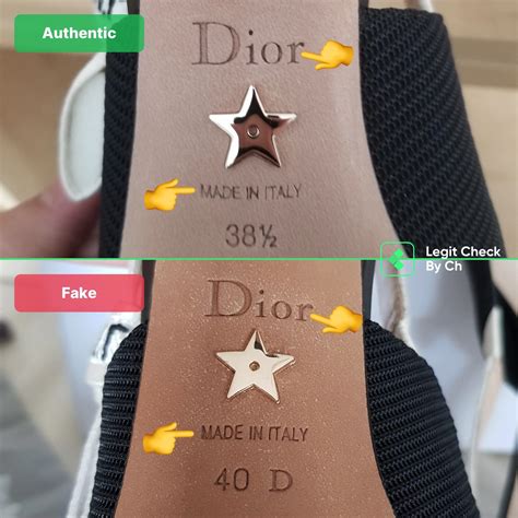 fake dior shoes vs real|dior shoes authenticity check.